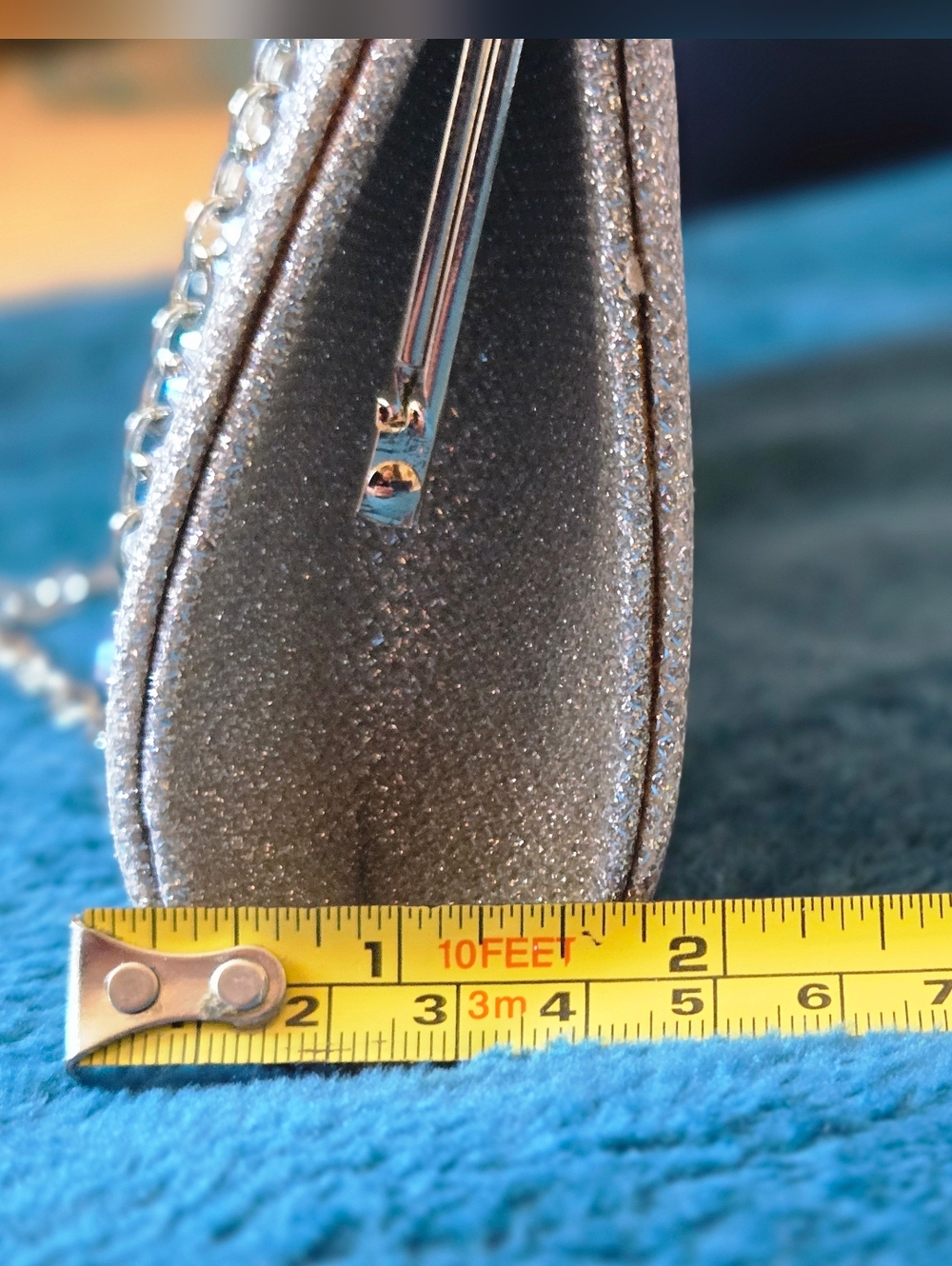 Sparkling Charming Charlie RSVP Silver Crystal Evening Clutch - Picture 9 of 9